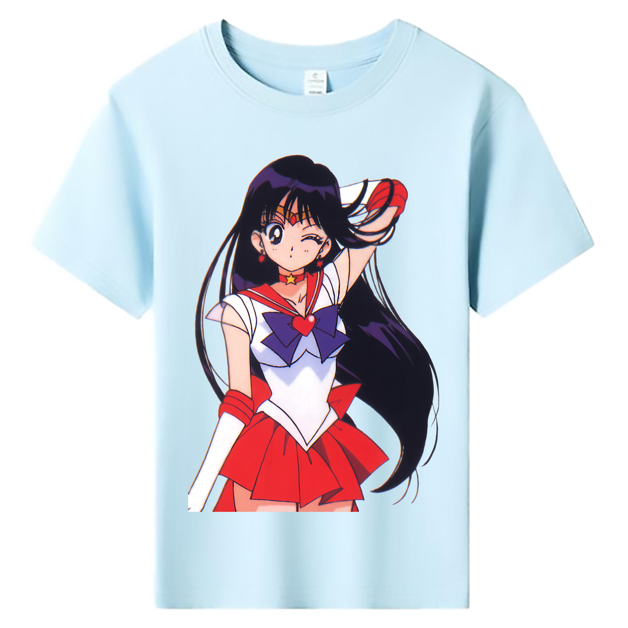 （画像用） 美少女戦士セーラームーン 火野レイ ひの レイ Sailor Moon Hino Rei （セーラーマーズ,Sailor Mars） 綿100％キッズTシャツ（フロントプリント）